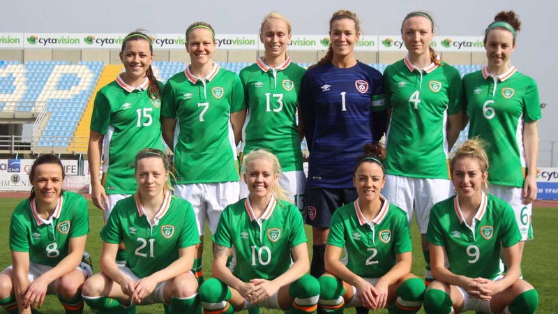 The Ireland team that faced the Czech Republic