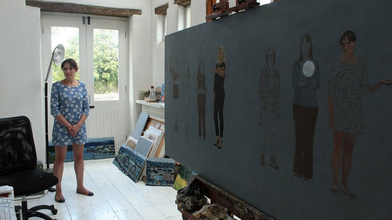 Scientist Aoife McLysaght poses for artist Blaise Smith, for the Women On Walls project.