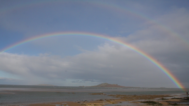 Double rainbow over Ireland's Eye (Pic: Hugh Wilkinson)