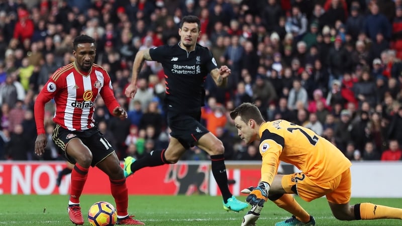 Simon Mignolet in action against Sunderland where Liverpool drew 2-2 on 2 January