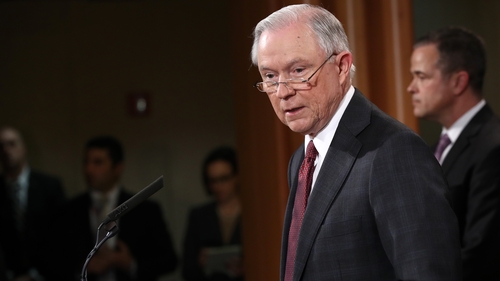 Jeff Sessions said his statement should not be interpreted as confirming the existence of any investigation