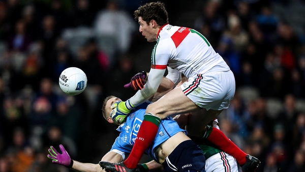 Dublin's Eoghan O'Gara with David Clarke and Lee Keegan