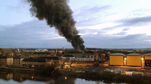 The smoke could be seen from more than 60km away