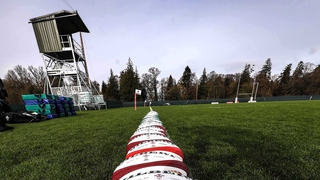 The Ireland team, who face Wales on Friday, trained at Carton House this morning