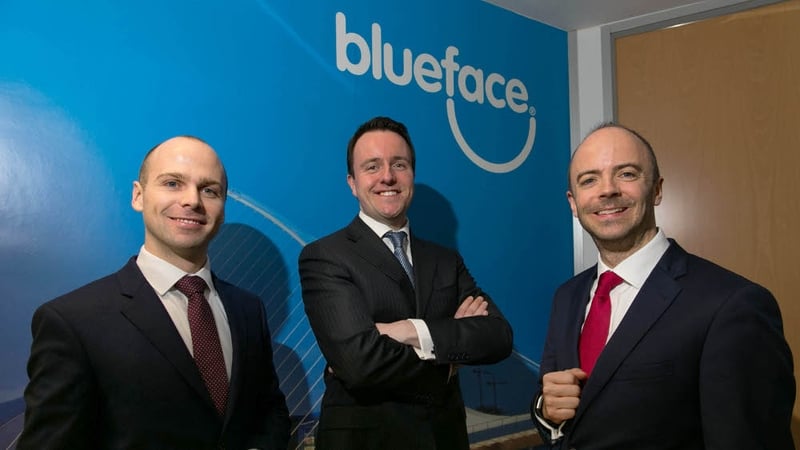 Blueface CEO Alan Foy (centre) said the merger is a 'game-changing event' in the sector