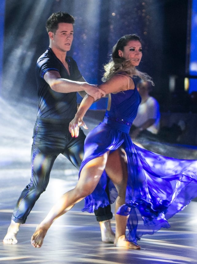 Week 8: Dayl and Ksenia went barefoot for their dramatic performance. How amazing is Ksenia's floor length gown?