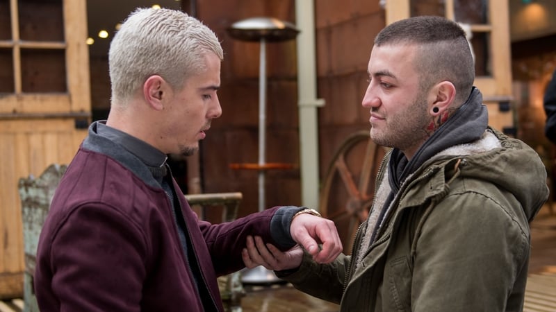 Bart blackmails Joel this week on Hollyoaks