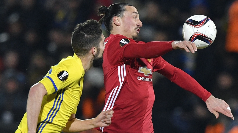 Zlatan Ibrahimovic set up United's goal against Rostov in Russia