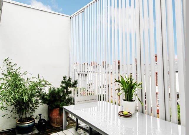 The house includes a beautiful terrace that overlooks Dublin