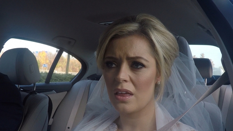 Bride Celina isn't impressed when she realises where she is going