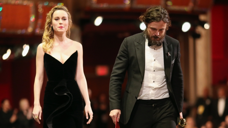 Brie Larson and Casey Affleck at the 89th Academy Awards