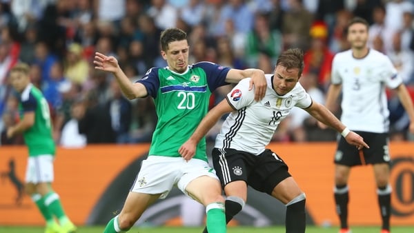 Craig Cathcart in action against Germany in last summer's European Championships
