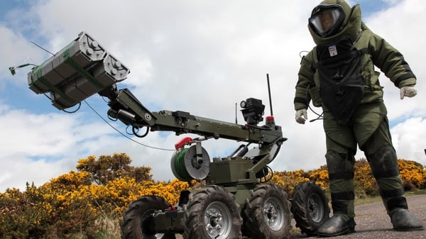 The Army Bomb Disposal team carried out two controlled explosions yesterday