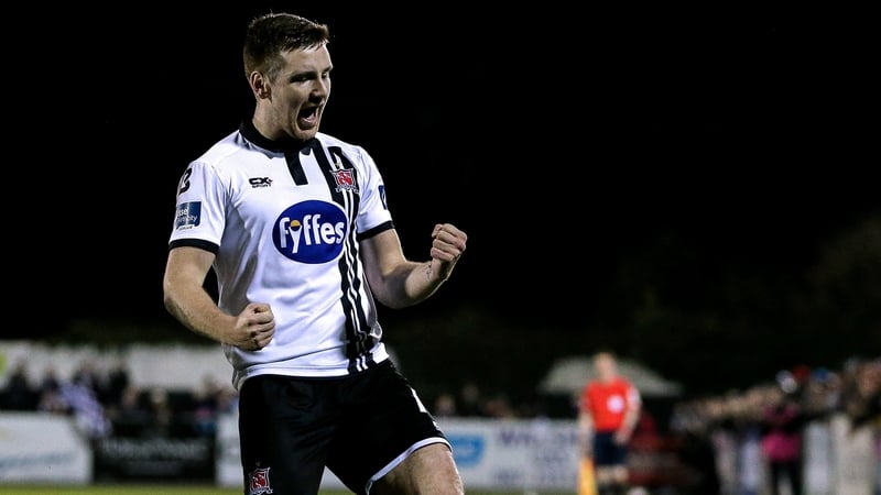 Patrick McEleney celebrates his goal of the season contender