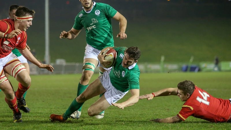 Ireland's Jack Kelly comes up short of the Welsh line