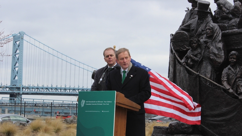 Enda Kenny announced the referendum plans in Philadelphia
