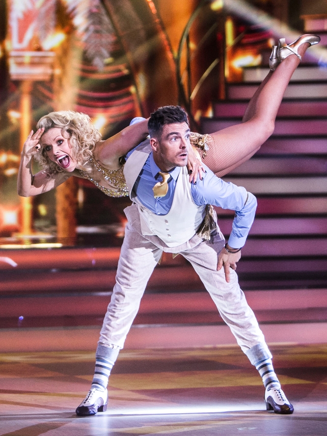 Week 10: Denise looked like a screen siren in that glitzy gold dress for her Charleston with Ryan!