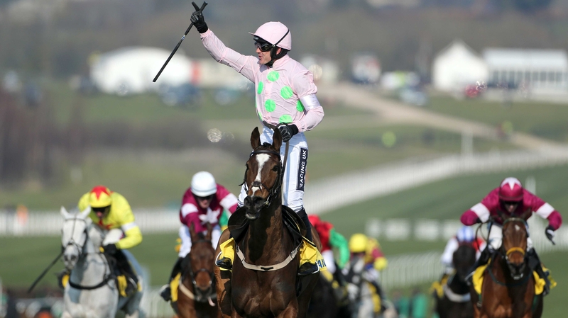 Ruby Walsh celebrates winning last year's Ryanair Chase aboard Voutour