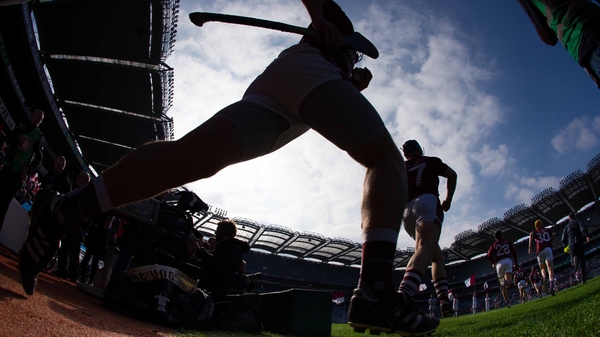 Players emerge from the Croke Park tunnel ahead of last year's All-Ireland club hurling final