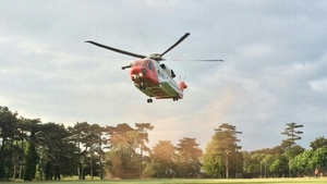 The Rescue R116 helicopter, pictured here in 2015, was providing cover for another rescue mission at the time
