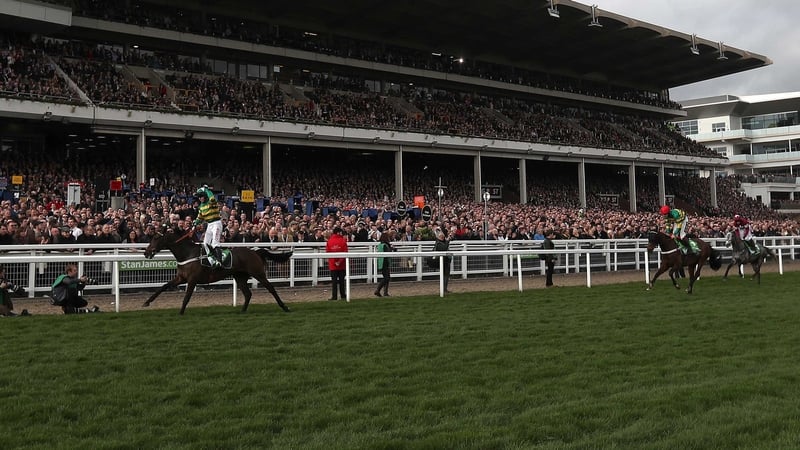 Noel Fehily celebrates his win on Buveur D'Air