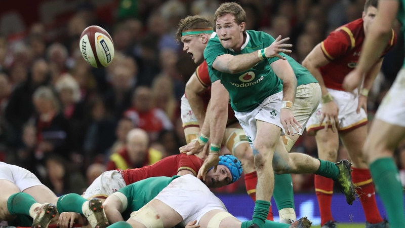 Kieran Marmion sprays the ball wide in the loss against Wales