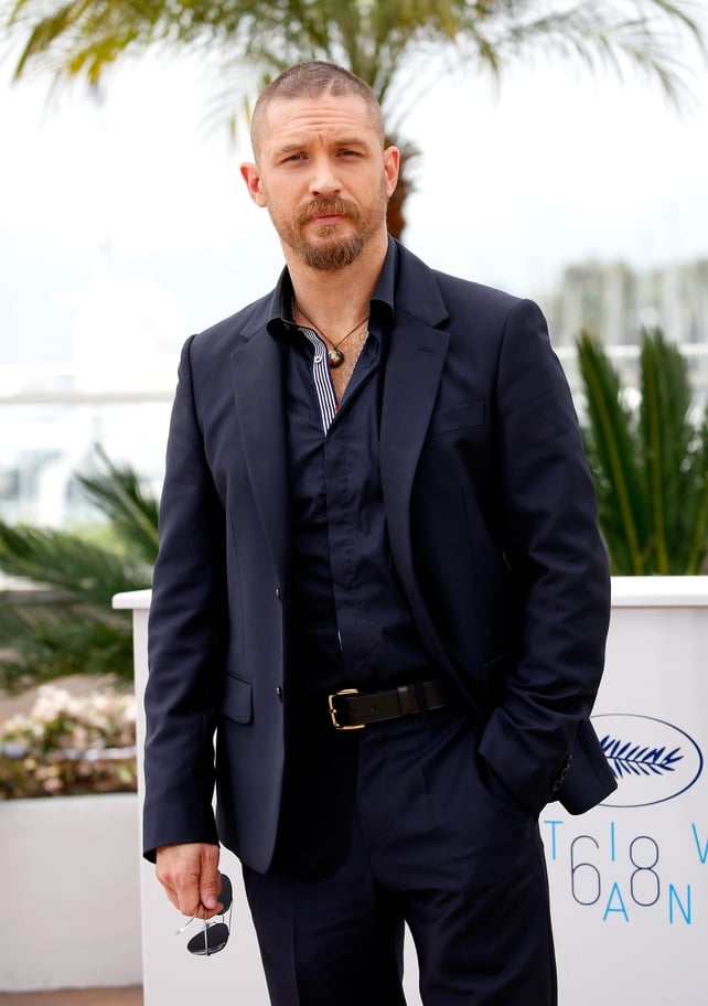 Very short hair and all navy (we sense a trend) outfit enhanced by a smouldering look at the 2015 Cannes Film Festival.
