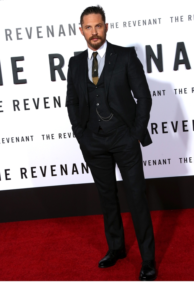 It's all in the details at 'The Revenant' premiere in 2015, with this little waistcoat chain and two-tone tie.