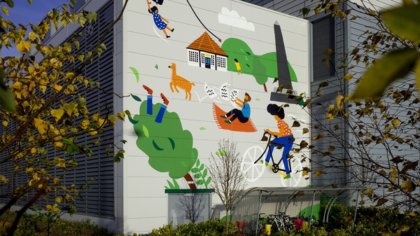 Mural brightens Google's Dublin data centre