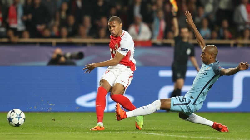 Mbappe in against against Man City in last season's Champions League