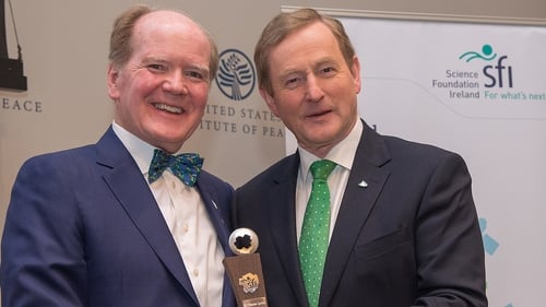The late Dr Pearse Lyons with former taoiseach Enda Kenny
