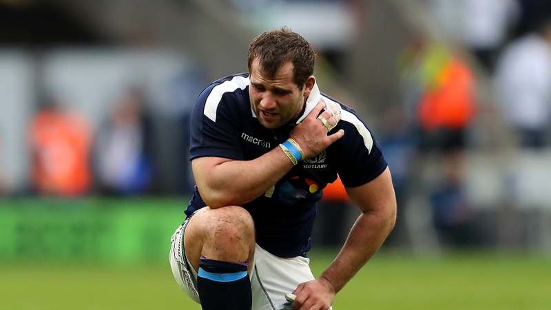 Fraser Brown wasn't on the pitch for long against England