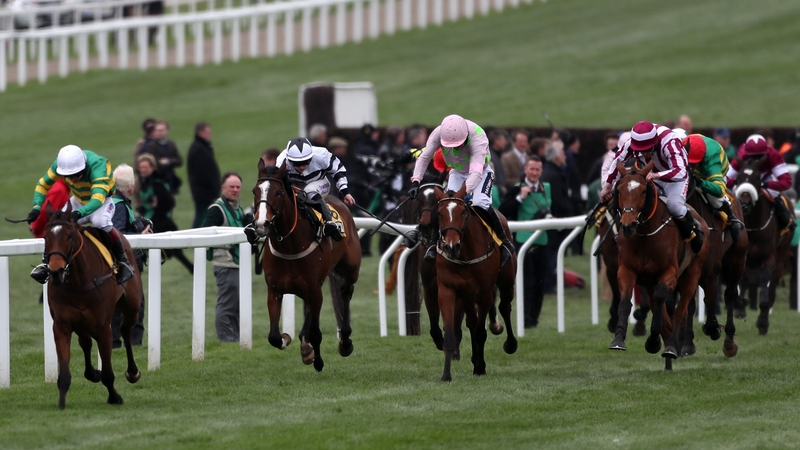 Defi Du Seuil (l) pulls clear to win at the Festival last March