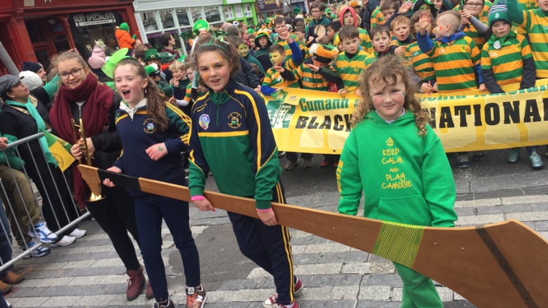 Schoolchildren marching in Cork's St Patrick's Day parade in 2017