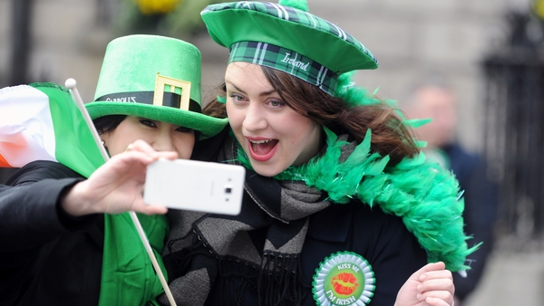 Time for a 'selfie' at the Dublin Parade