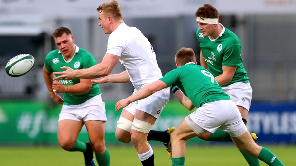 Ireland's Jonny Stewart tackles Jack Nay