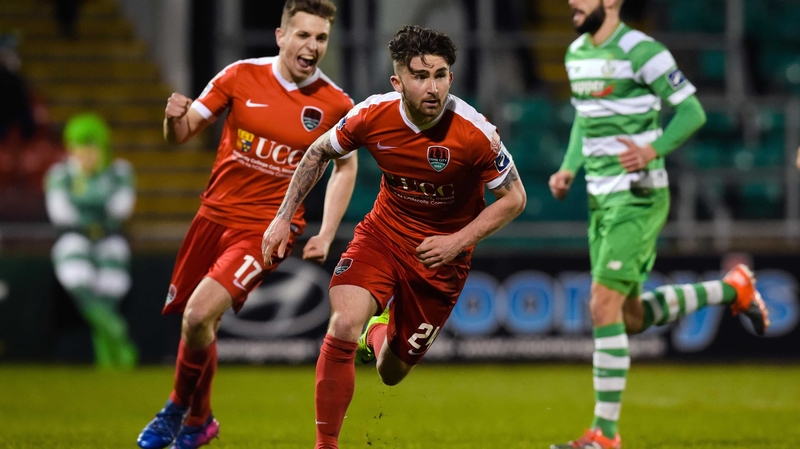 Sean Maguire wheels away in celebration after his winner