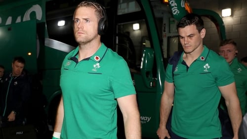 Jamie Heaslip arrives at the Aviva Stadium ahead of the England clash