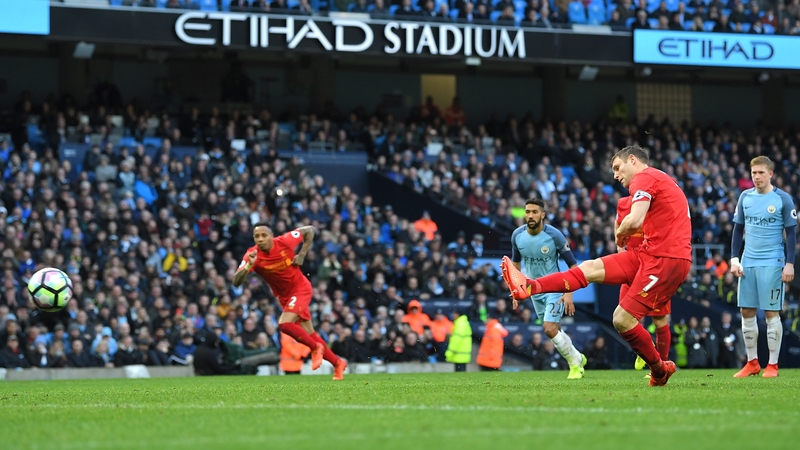 James Milner scores from the penalty spot