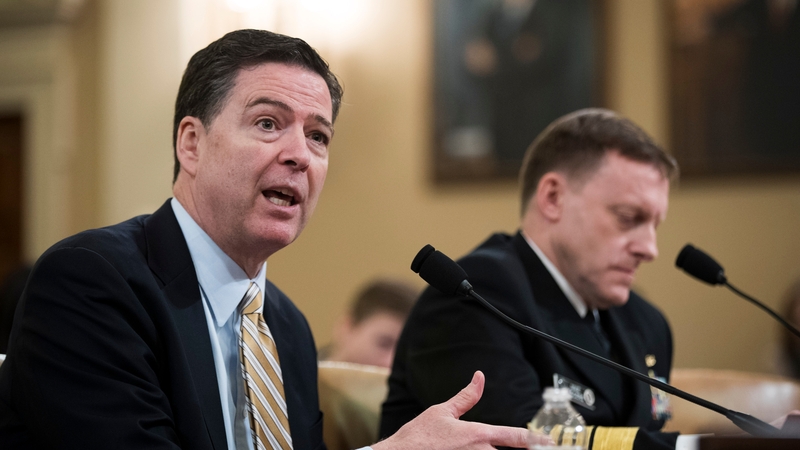 Donald Trump fired James Comey (left) earlier this month