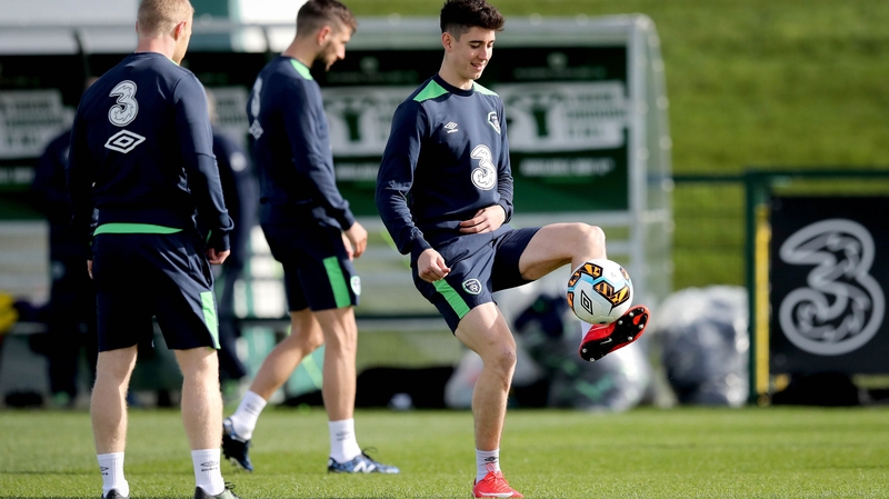 Callum O'Dowda training with Ireland this week