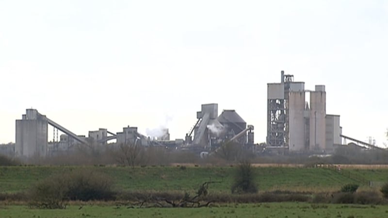 Irish Cement' sproduction kiln in Mungret, Co Limerick
