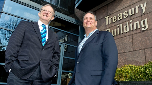 ISIF Director Eugene O'Callaghan (L) and Kabbage CEO Rob Frohwein (R) at today's announcement