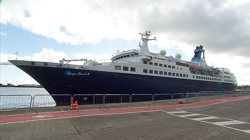 The MV Saga Pearl 2 docked in Cobh