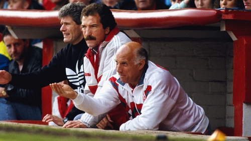 Ronnie Moran (R) during his time as assistant to Graeme Souness