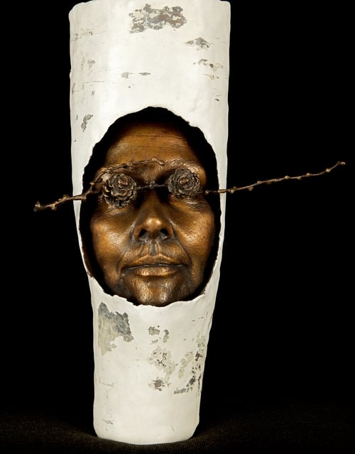 Maighread Tobin, Mask with Twig, 2011