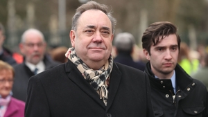 Former first minister of Scotland Alex Salmond pays his respects