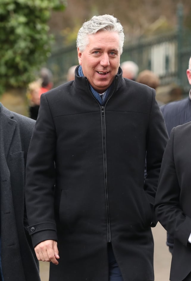 Football Association of Ireland President John Delaney attended the funeral