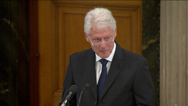 Bill Clinton said those who have legitimate grief on both sides must embrace the future together