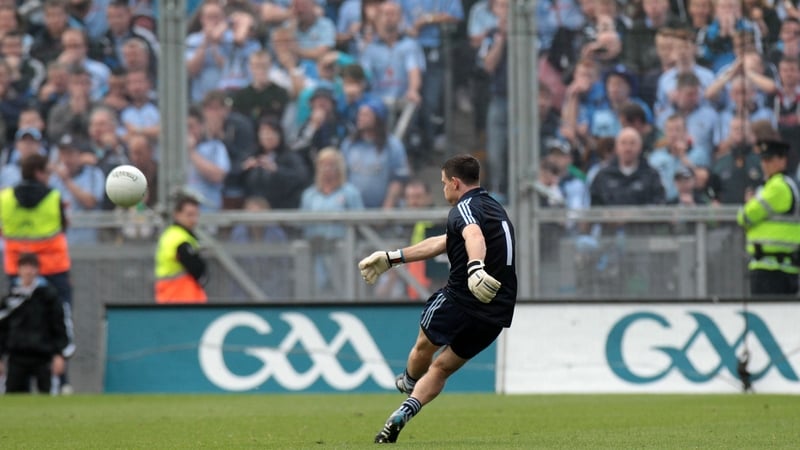 Cluxton lands the match-winning free against Kerry in the 2011 All-Ireland final